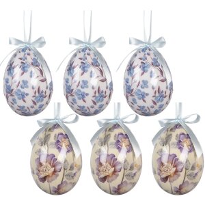 Set de 6 colgantes de huevo Clayre & Eef Ø...