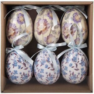 Set de 6 colgantes de huevo Clayre & Eef Ø...