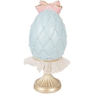 Decoración de huevo Clayre & Eef 6PR5951 Azul-Gold Ø 12x28 cm