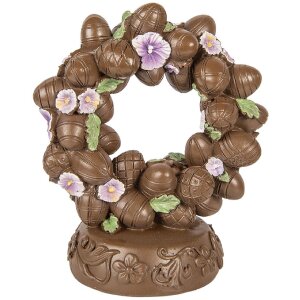 Estatua de huevo decorativa Clayre & Eef Tono Marrón-Verde 17x11x19 cm