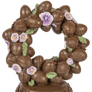 Estatua de huevo decorativa Clayre & Eef Tono Marrón-Verde 17x11x19 cm