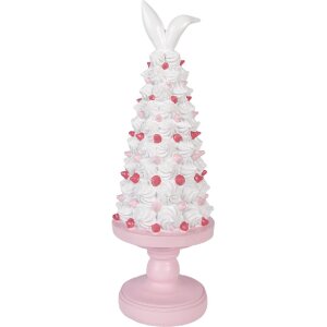 Decoración de pastel Clayre & Eef 6PR5960 Ø 14x39 cm Rosa-Blanco
