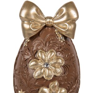 Decoración Huevo Clayre & Eef 6PR6014 10x9x21 cm Marrón-Gold