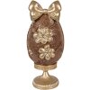 Decoración Huevo Clayre & Eef 6PR6014 10x9x21 cm Marrón-Gold