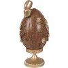 Decoración Huevo Clayre & Eef 6PR6014 10x9x21 cm Marrón-Gold