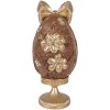Decoración Huevo Clayre & Eef 6PR6014 10x9x21 cm Marrón-Gold
