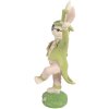 Decoración de conejo Clayre & Eef Blanco-Verde 19x15x36 cm