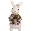 Decoración de conejo Clayre & Eef Blanco-Marrón 17x16x30 cm