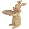 Decoración de conejo con cuenco Clayre & Eef 6PR5963 beige oro 31x20x33 cm