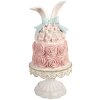 Decoración torta Clayre & Eef Blanco-Rosa Ø 17x35 cm