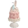 Decoración torta Clayre & Eef Blanco-Rosa Ø 17x35 cm