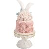 Decoración torta Clayre & Eef Blanco-Rosa Ø 17x35 cm