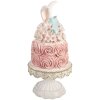 Decoración torta Clayre & Eef Blanco-Rosa Ø 17x35 cm