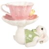 Decoración de conejo Clayre & Eef 20x14x17 cm Blanco-Rosa