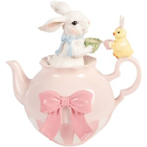 Decoración de conejo Clayre & Eef Blanco Rosa...