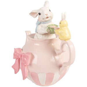 Decoración de conejo Clayre & Eef Blanco Rosa...