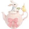 Decoración de conejo Clayre & Eef Blanco Rosa 20x14x20 cm