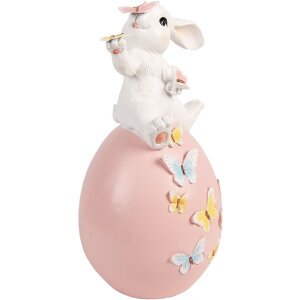 Decoración de conejo sobre huevo Clayre & Eef...
