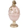 Decoración de huevo Clayre & Eef Ø 15x31 cm Rosa-Gold
