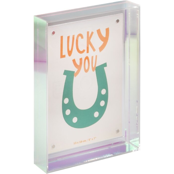 Marco de fotos acrílico Walther Summertime Neon 13x18 cm – irisante