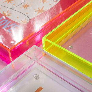 Marco de fotos acrílico Walther Summertime Neon Neón Rosa 13x18 cm