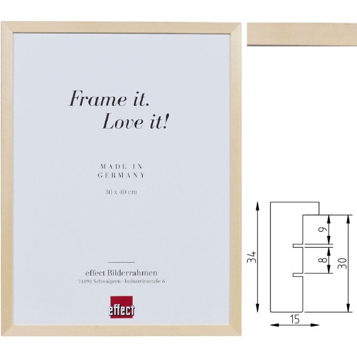 Marco de fotos de madera Profil 2480 Lindo varios formatos 7x10 hasta 50x70 cm