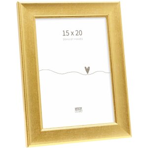 Marco de fotos Deknudt S244 dorado 15x20 cm con perfil...