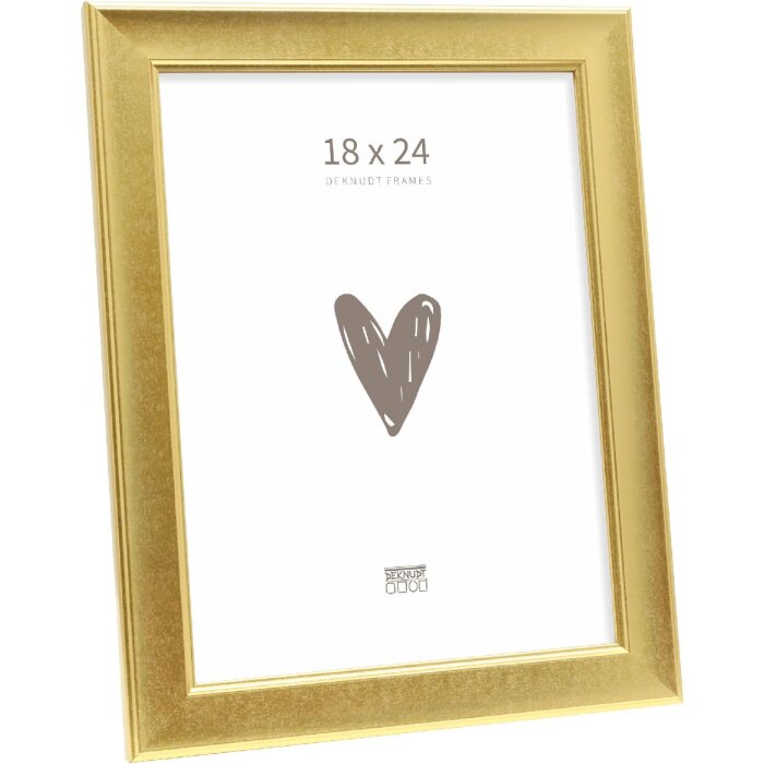 Marco de fotos Deknudt S244 dorado 18x24 cm