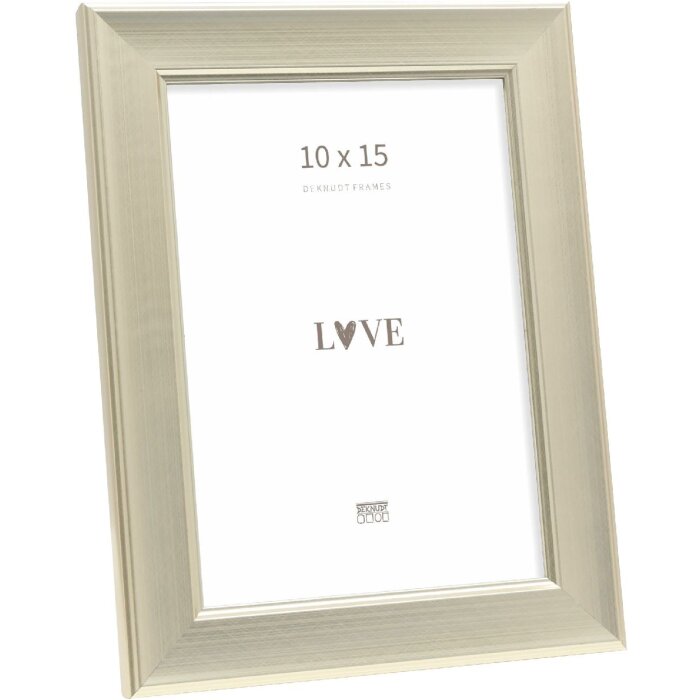 Marco de fotos Deknudt S244 plata 10x15 cm con perfil de bisel