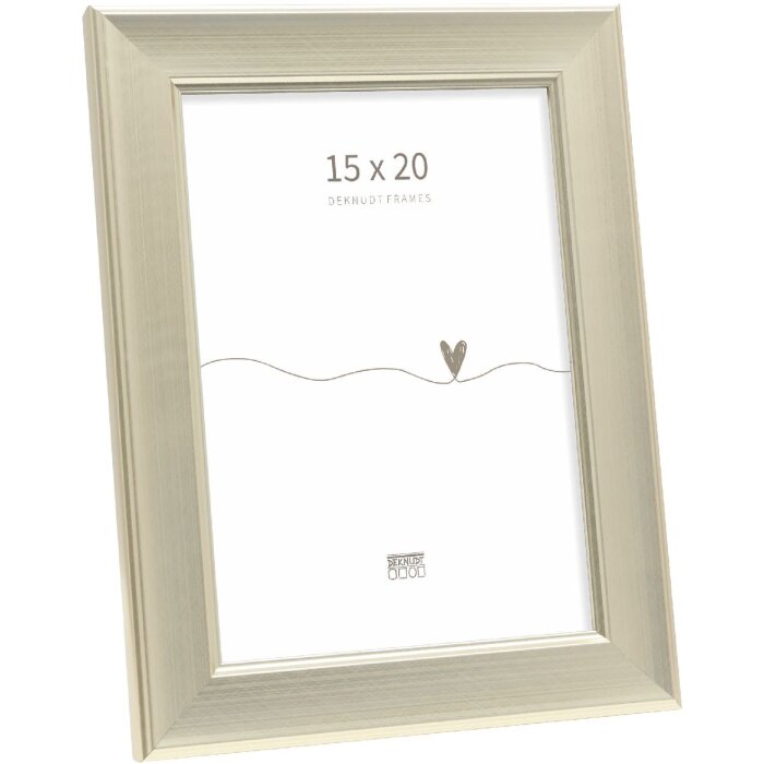 Marco de fotos Deknudt S244 plata 15x20 cm con perfil biselado