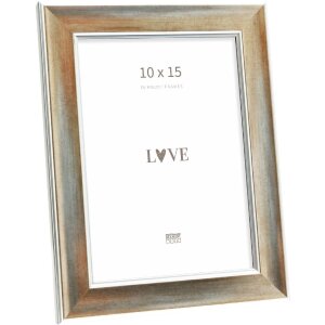 Marco de fotos Deknudt S244 bronce 10x15 cm con perfil...