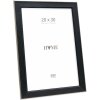 Marco de fotos Deknudt S244 negro con borde plateado 20x30 cm