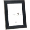 Marco de fotos Deknudt S244 negro con borde plateado 21x29,7 cm