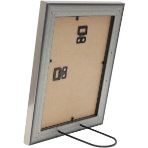 Marco de fotos Deknudt S244 negro con borde plateado 30x40 cm