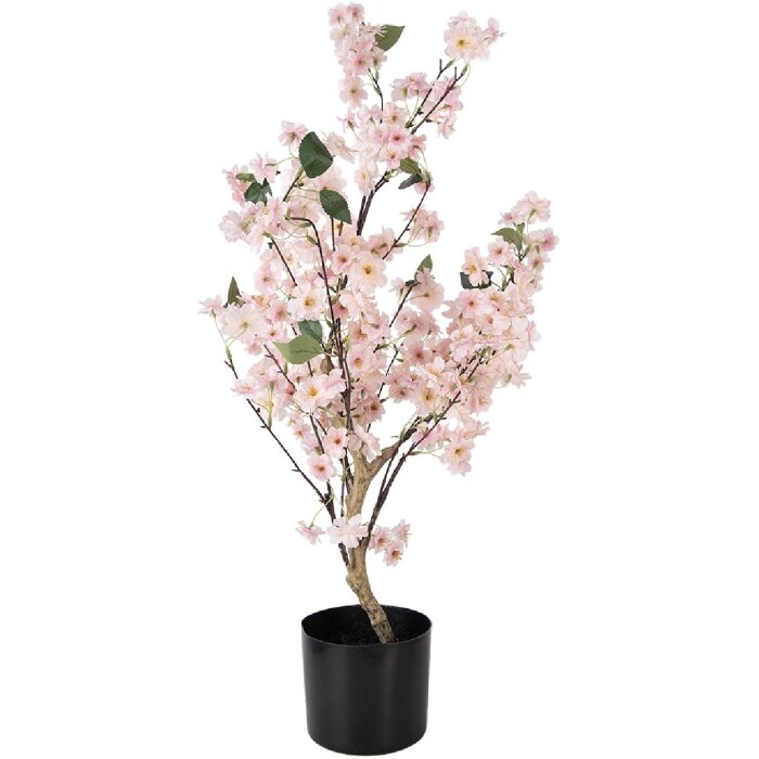 Árbol de flores de cerezo Clayre & Eef 5PL0229 30x30x90 cm Rosa Marrón