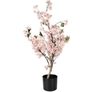 Árbol de flores de cerezo Clayre & Eef 5PL0229 30x30x90 cm Rosa Marrón