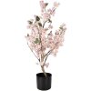 Árbol de flores de cerezo Clayre & Eef 5PL0229 30x30x90 cm Rosa Marrón