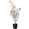 Árbol de flores de cerezo Clayre & Eef 5PL0229 30x30x90 cm Rosa Marrón