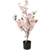 Árbol de flores de cerezo Clayre & Eef 5PL0229 30x30x90 cm Rosa Marrón