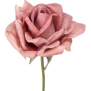 Flor artificial de rosa Clayre & Eef 10x10x35 cm Rosa
