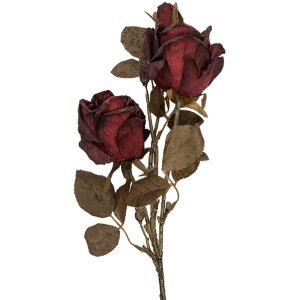 Decoración de ramo con flores Clayre & Eef Rojo-Verde 12x12x70 cm