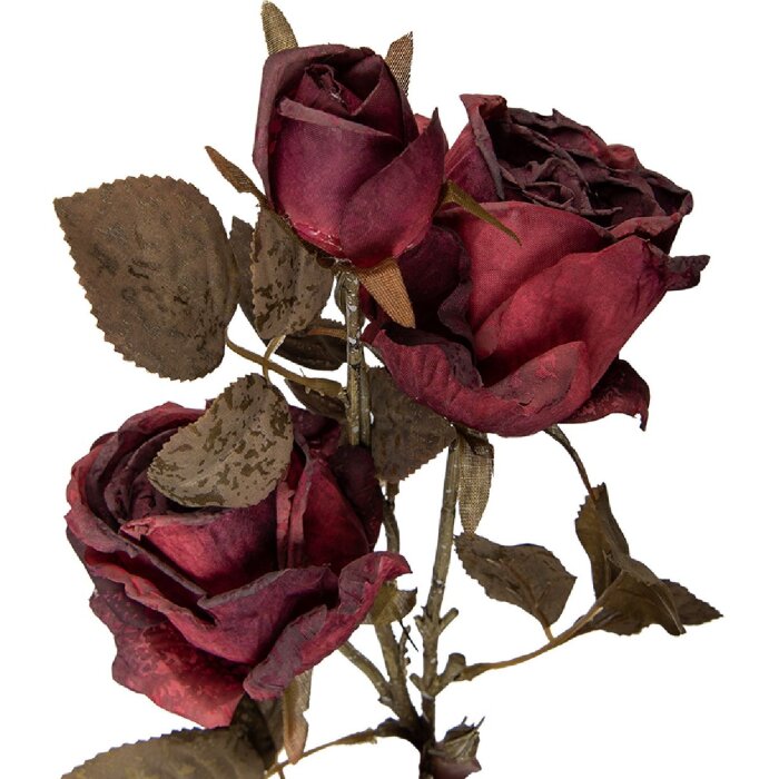 Decoración rama con flores Clayre & Eef Rojo-Verde 12x12x70 cm