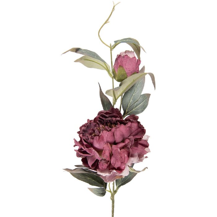 Decoración ramo con flores violeta y verde Clayre & Eef 5PL0244P 14x14x78 cm