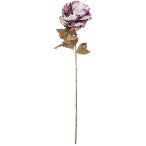 Flor artificial de rosa de Pascua Clayre & Eef Violeta Verde 14x14x70 cm