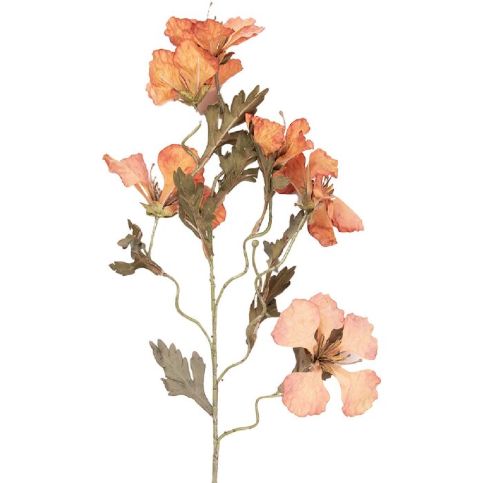 Decoración Clayre & Eef con ramo de flores naranja y verde 8x20x82 cm