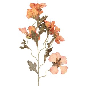 Decoración Clayre & Eef con ramo de flores naranja y verde 8x20x82 cm