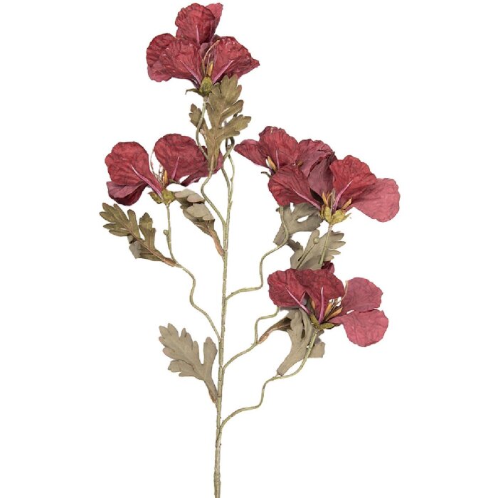 Decoración Ramo con Flores Clayre & Eef Rojo-Verde 8x21x82 cm