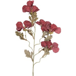 Decoración Ramo con Flores Clayre & Eef Rojo-Verde 8x21x82 cm