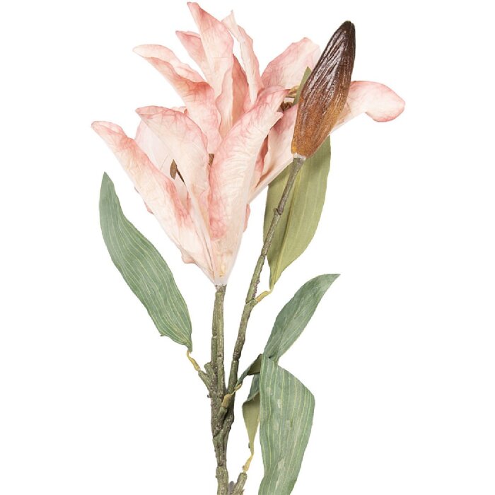 Decoración Clayre & Eef 5PL0252P con ramo de flores rosa y verde 12x16x88 cm