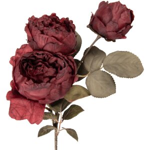 Decoración de ramo con flores Clayre & Eef 5PL0262 rojo-verde 12x15x52 cm